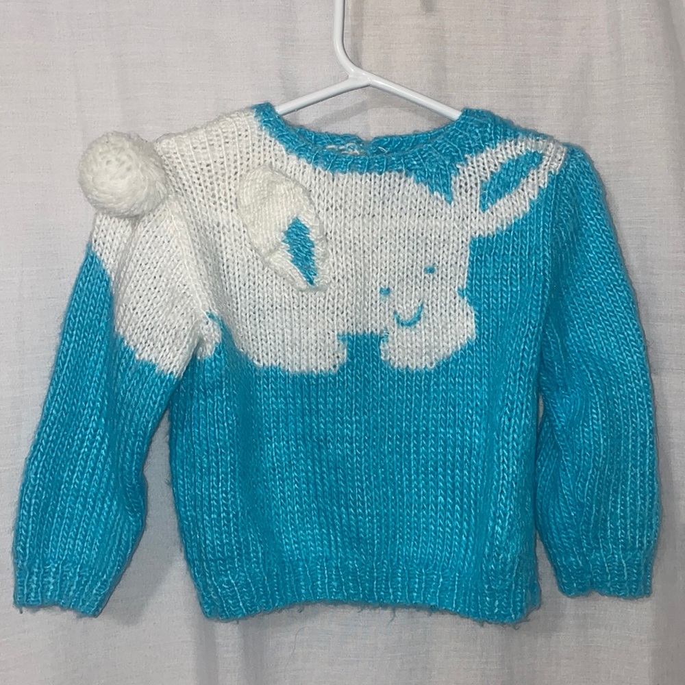 💙Vintage Childs knit sweater, Hand made.